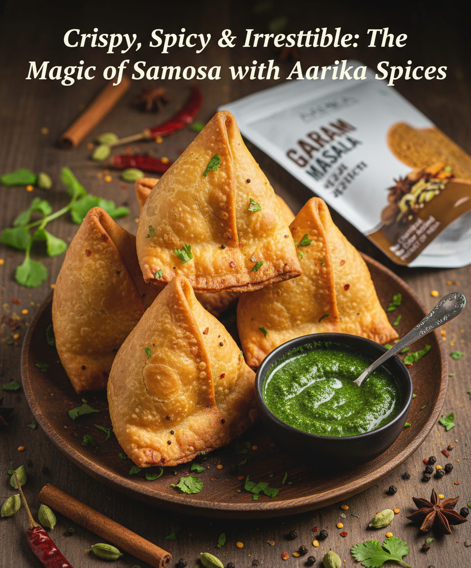 Crispy-Spicy-Irresistible-The-Magic-of-Samosa-with-Aarika-Spices AARIKA FOODS