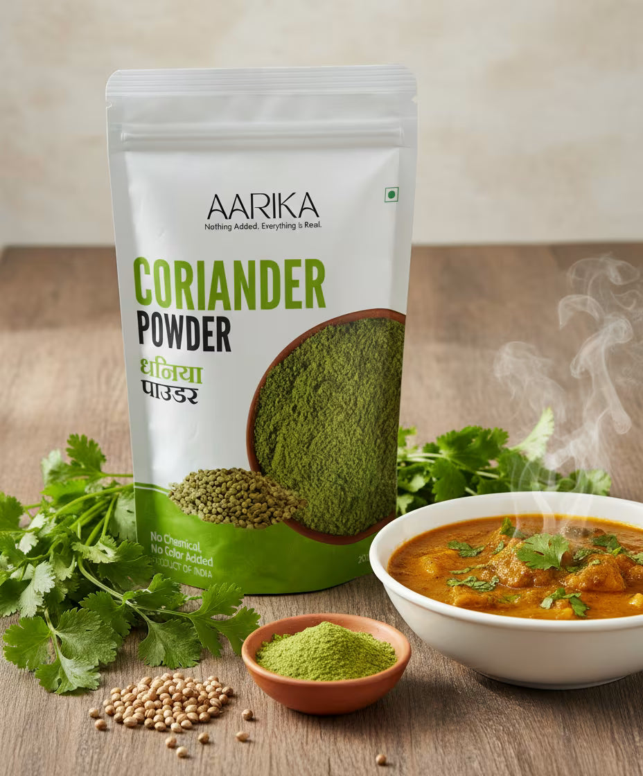 Pure coriander powder β fresh and finely ground spice for Indian curries Best coriander powder in India β aromatic spice for everyday cooking