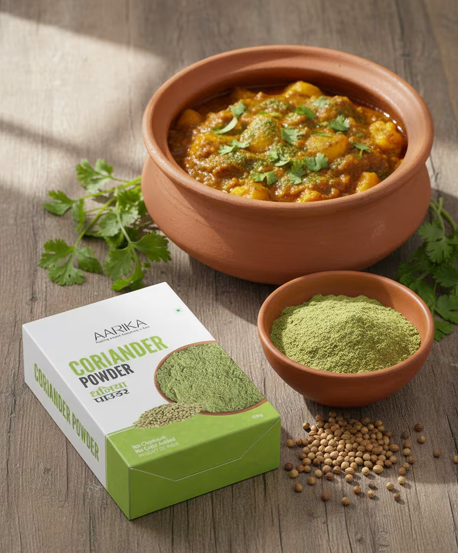 Organic coriander powder β farm fresh spice with rich aroma and taste Buy coriander powder online β authentic spice for Indian kitchen