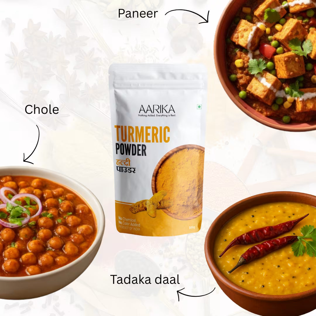 Organic turmeric powder with natural golden color Turmeric powder for immunity, digestion, and wellness