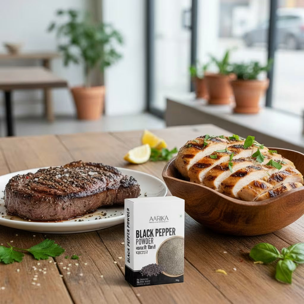 Fresh black pepper powder for seasoning and cooking Best quality black pepper for health and flavor Black pepper spice for digestion and immunity benefits