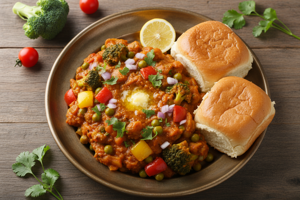🥦🍅 Healthy Pav Bhaji Recipe – Street Food with a Nutritious Twist