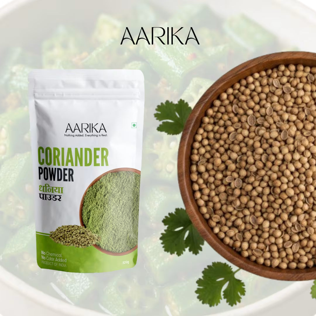 Coriander powder for cooking – natural flavor enhancer for sabji and curries Organic coriander powder – farm fresh spice with rich aroma and taste