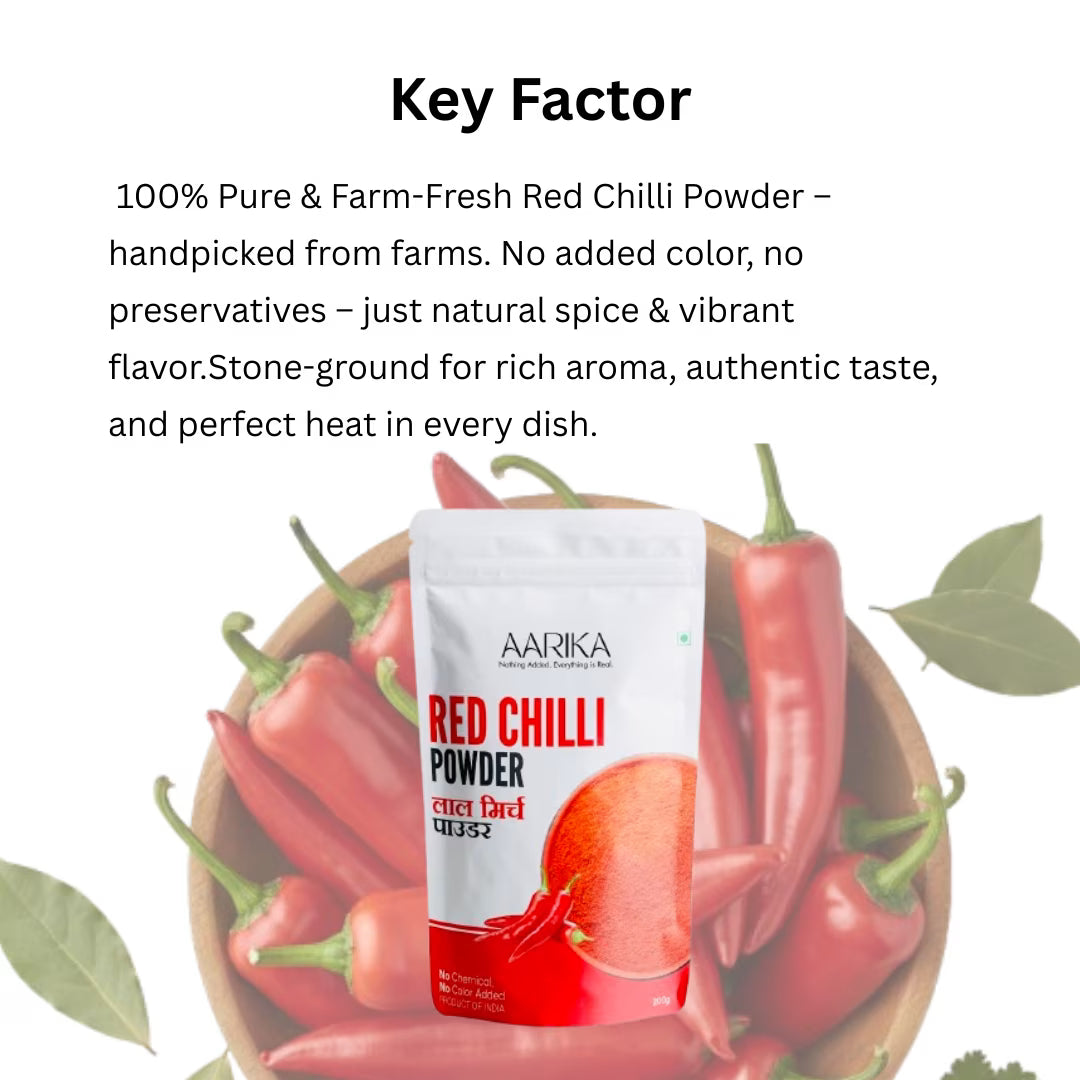 Finest hot red chilli powder with natural color and aroma Fresh ground chilli powder for spicy Indian recipes